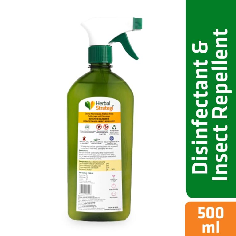 Herbal Strategy’s Just Mop is completely made from plant-based essential oils like Lemongrass, Pine Oil & Cedar wood Oil which are known to havePine Oil & Cedar wood